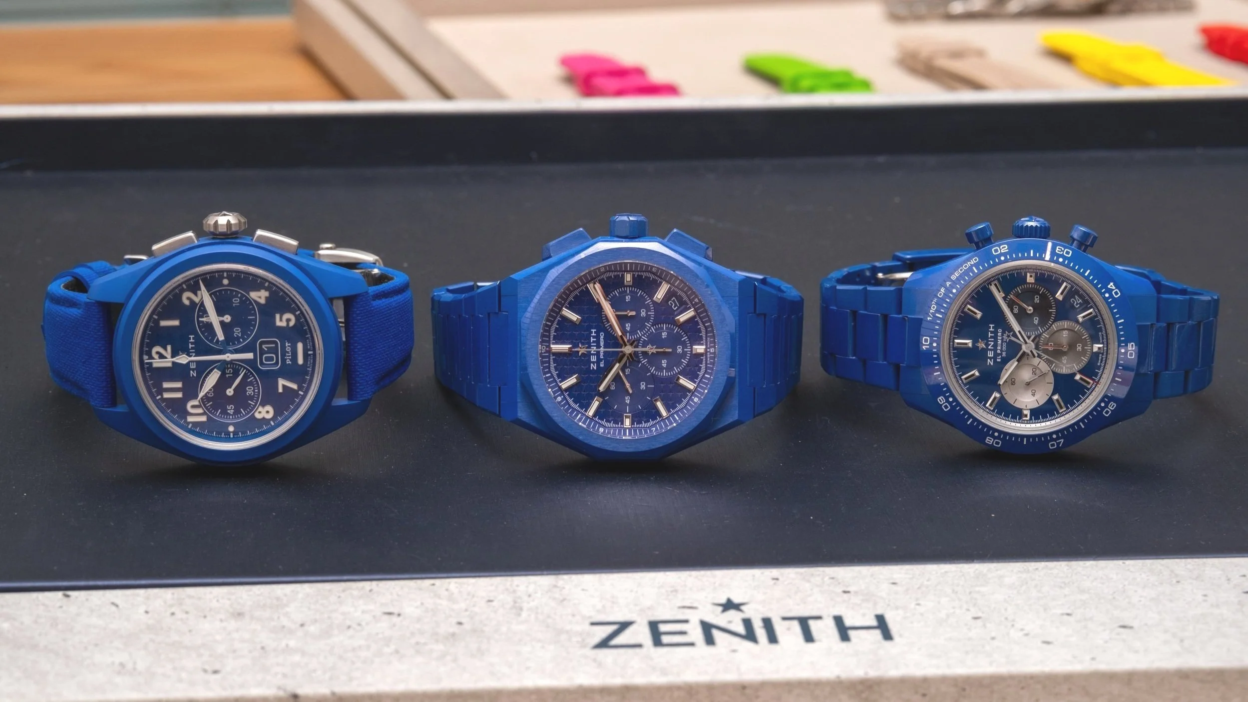 Hands-On with Zenith's Trio of Blue Ceramic Chronographs for their